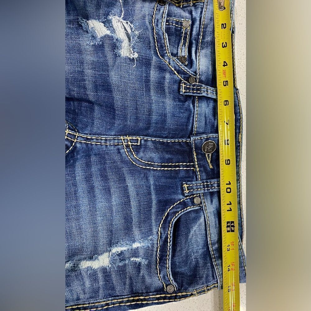 BKE 27x25 Sabrina Distressed Low Rise Stretch Cropped Denim Jeans EUC - Picture 7 of 10